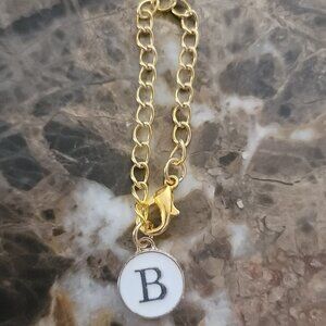 Personalized Letter "B" (Double Sided) Pendant with chain (BRAND NEW)